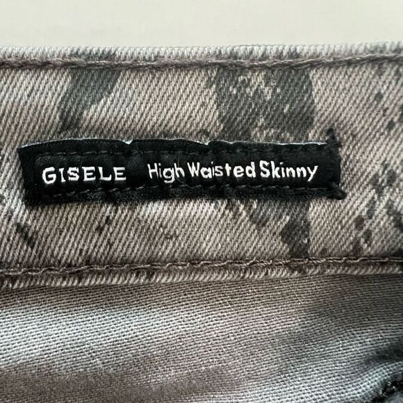 Dear John Women's Gray Snakeskin Print Gisele High Waisted Skinny Jeans Size 27 - Picture 10 of 14